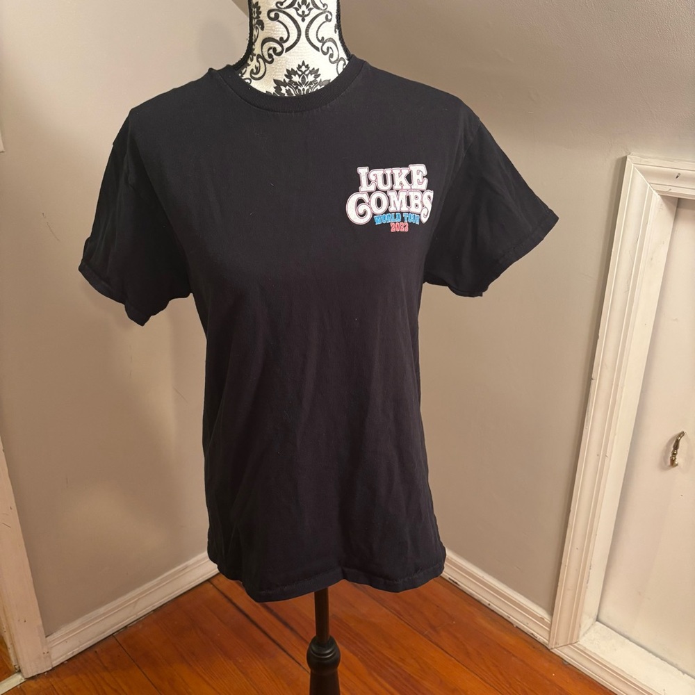 Luke Combs 2023 World Tour Concert Black T-Shirt Country Rock size Medium